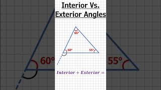 Exterior Vs Interior Angles  Beat the Calculator shorts [upl. by Sahc]