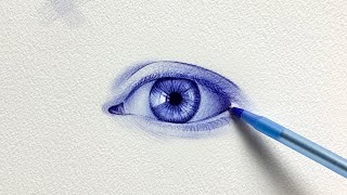 Drawing An Eye Using Ballpoint Pen [upl. by Nitas]