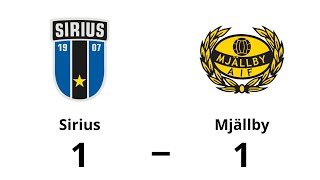 IK Sirius  Mjällby AIF 11  Allsvenskan Höjdpunkter [upl. by Colston232]