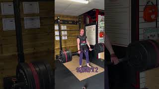 Chloe Brennans 220kg x 2 deadlifts 😱😱💪 strongwoman Vid credits Chloe Brennan [upl. by Quinn326]