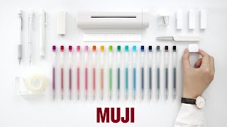 My MUJI Stationery Collection  Stationery Haul [upl. by Mervin919]