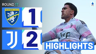 FROSINONEJUVENTUS 12  HIGHLIGHTS  Vlahovic seals three points for Juve  Serie A 202324 [upl. by Buxton]