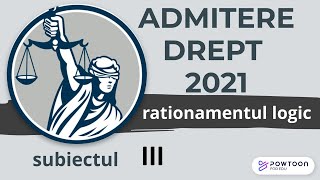 Admitere Facultatea de Drept UBB 2021 rationament logic exercitiul 3 [upl. by Akeimahs]