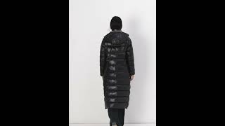 LIU JO IMBOTTITO Padded Down Coat Hooded Shiny Glossy Black Nero Women  Zalando [upl. by Alejandrina]