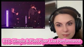 First time reaction to BTS Dimple and Pied Piper Live Performance [upl. by Reggy]