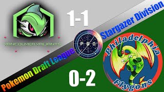 Pokémon Draft League  S6 W3 Stargazer Div  Vancouver Valiants VS Philadelphia Flygons [upl. by Ynahirb]