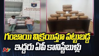 Two AP Constables Arrested In Bachupally Hyderabad While Ganja Smuggling  Ntv [upl. by Derriey]