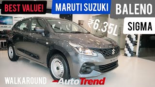 2022 Maruti Suzuki Baleno Base Model Sigma Most Detailed Walkaround Review  Best Value [upl. by Asirehc]