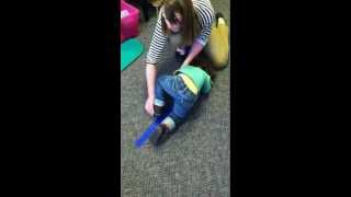 Standing Unassisted Pediatric Physical Therapy Part 1 [upl. by Leahsim]