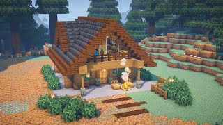 Minecraft  How to Build a Log Cabin [upl. by Yelyak]