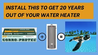 Make your Water Heater Last 20  Years Powered Anode Rod by Corro Protec [upl. by Barram]