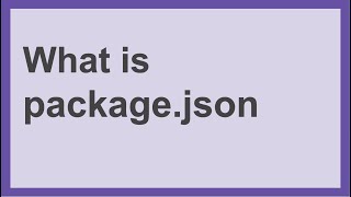 All you need to know about Packagejson as a complete Beginner [upl. by Paulo]