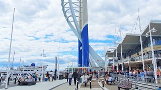 Portsmouth UK  Gunwharf Quays Shopping Centre PostLockdown Walking Tour [upl. by Way746]