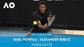 Gael Monfils v Alexander Bublik Highlights 2R  Australian Open 2022 [upl. by Robinson]