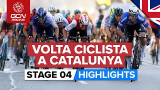 Tight Finish After Frantic Sprint  Volta A Catalunya 2023 Highlights  Stage 4 [upl. by Suhail]