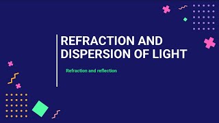 Refraction and dispersion of light  Refration of light  Part1  Class 8  Science [upl. by Sutherlan382]