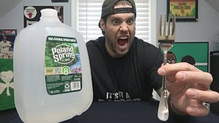 Fastest Time To Drink A Gallon Of WATER Using A Fork  LA BEAST [upl. by Pryce]