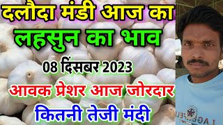 दलौदा मंडी आज का लहसुन का भाव 08 दिसंबर 2023 garlic rate today daloda aaj ka lahsun ka bhav [upl. by Raoul]