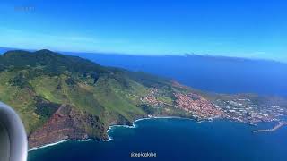 Madeira Plane leaving Funchal Airport Madeira Fly over Porto Santo [upl. by Lionello]