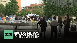 Drexel University in Philadelphia on lockdown because of proPalestinian encampment on campus [upl. by Gile]