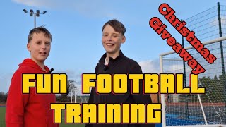 Football  Soccer Training for Kids  Fun Drills Challenges amp Christmas Competition [upl. by Wanda765]