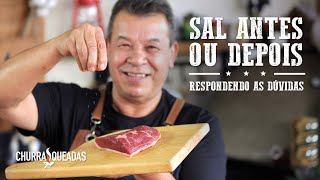 SALGAR A CARNE ANTES OU DEPOIS Respondendo as Dúvidas Churrasqueadas [upl. by Ashton]