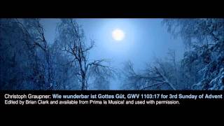 Christoph Graupner  Wie wunderbar ist Gottes Güt GWV 110317 3rd Sunday of Advent [upl. by Eatnahs111]