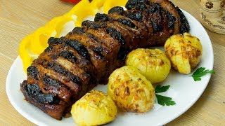 Échine de porc et pommes de terre au four – un plat parfait pour le repas de fête   SavoureuxTV [upl. by Aihsenal]