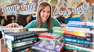 HUGE 45 FALL BOOK HAUL 🍁 romance fantasy mysteries middle grade and christian nonfiction [upl. by Nosna]