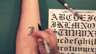 Sharpie Tattoo Lettering and Fonts HowTo [upl. by Yrocal754]