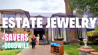 UNSORTED ESTATE Jewelry Sale With Savers and Goodwill Finds [upl. by Berne829]