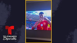 🇪🇸🎉 ¡Celebraron el gol de papá  Telemundo Deportes [upl. by Eixela998]