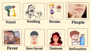 Illness amp Body pain vocabulary  vocabulary in English  English verbs [upl. by Jami314]