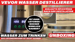 VEVOR Wasser Destillierer 1LH Review Entdecke die Wahrheit über dein Leitungswasser [upl. by Swetlana]