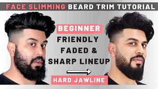 How to Trim your Beard Like a Pro  Beard Fade and Sharpest Line up Beginner Friendly [upl. by Ramiah34]