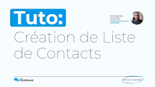 Création de Liste de Contacts  Conseils rapides ClickSend [upl. by Poore435]