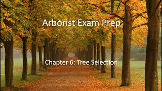 Arborist Exam Prep Chapter 6  Tree Selection [upl. by Akinal]