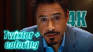 Tony Stark Iron Man 2 4K Twixtor Scenepack with Coloring for edits MEGA [upl. by Mosnar171]