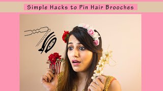 Simple Hacks to Pin hair Brooches Wedding Hairstyle Accessories Nikksmua [upl. by Mackenie264]