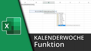 Excel Kalenderwoche Funktion  KALENDERWOCHE ✅ Tutorial [upl. by Inalaehak855]