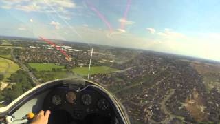 Glider winch launch at Bicester Gliding Centre [upl. by Ahsema]