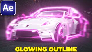 GLOWING OUTLINE Effect in After Effects  Glowing Edges Effect [upl. by Bellew]