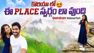 Seoraksan National Park Sokcho  Heaven in South Korea  TeluguVlogs  Travel  Keerthi In Korea [upl. by Ardeahp]