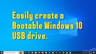 Easily create a Genuine Bootable Windows 10 USB drive [upl. by Ury]