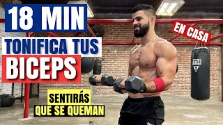 Rutina de Biceps en Casa 18 MIN Tonifica Brazos y Elimina Grasa  Para Mujeres y Hombres [upl. by Oniram]