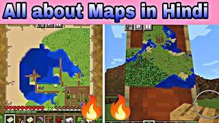 Everything you need to know about Maps in Minecraft in Hindi 2022  How to craft and use Map MCPE [upl. by Buchheim]