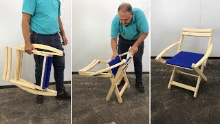 Sillón Plegable con Apoya Brazo Idea muy Fácil para hacer en Madera [upl. by Raff337]