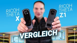 KameraVergleich Ricoh Theta Z1 und Ricoh Theta X Raumvermessung [upl. by Nahtanod]