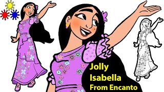 How To Draw So Cute Isabella From Encanto Easy Step By Step Drawings  Jolly Toy Art [upl. by Yorgerg]