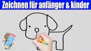 Hund Zeichnen in 50s  Zeichnen lernen für anfänger amp kinder ★ Wie zeichnet man [upl. by Ree]